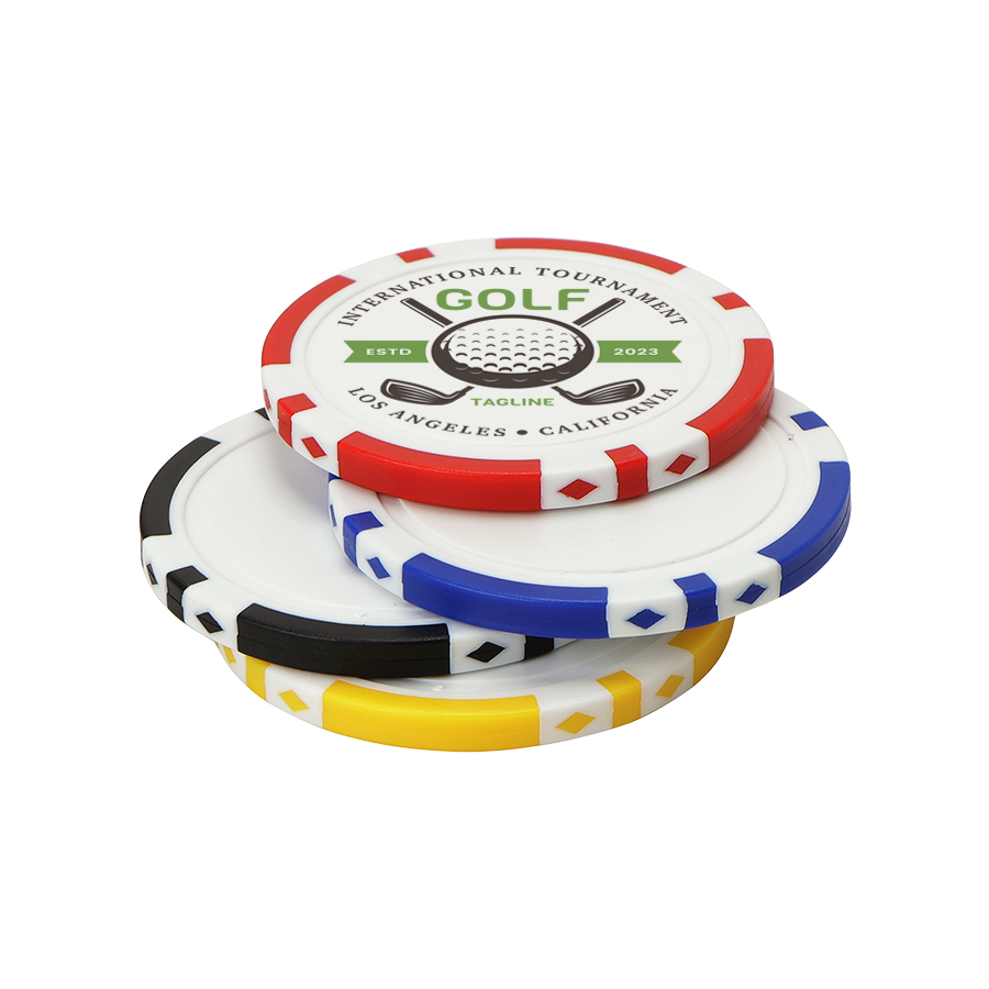 ポーカーチップ風ゴルフマーカー　φ40mm【印刷専用】