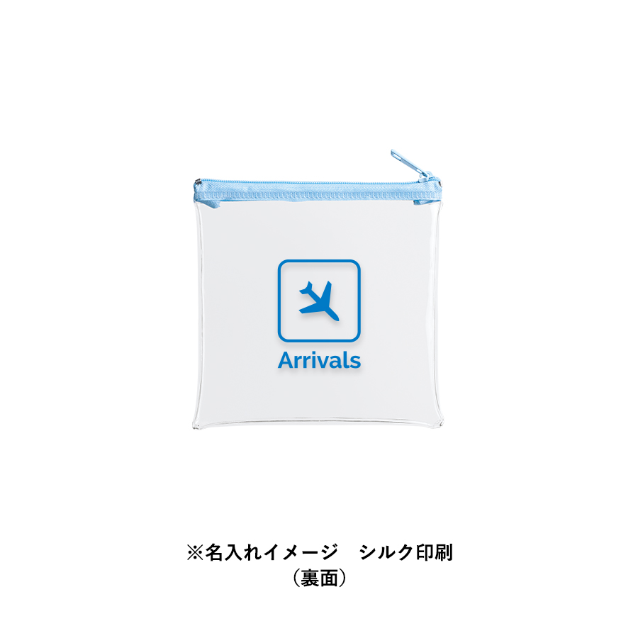 カラーファスナークリアポーチ(S)